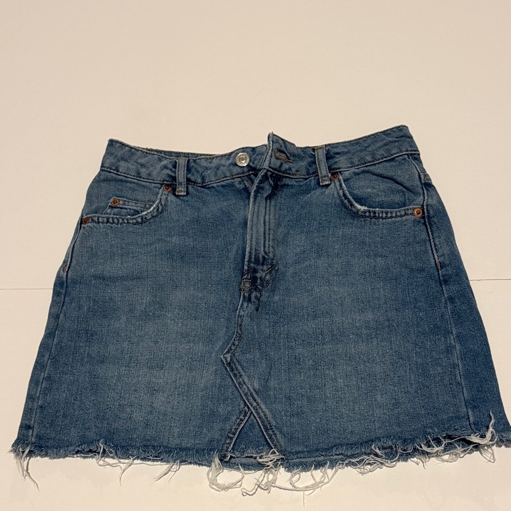 Topshop Blue Denim Skirt